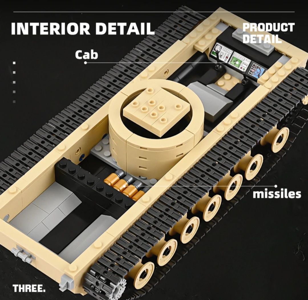 M1A2 Abrams klocki kompatybilne z lego i cobi