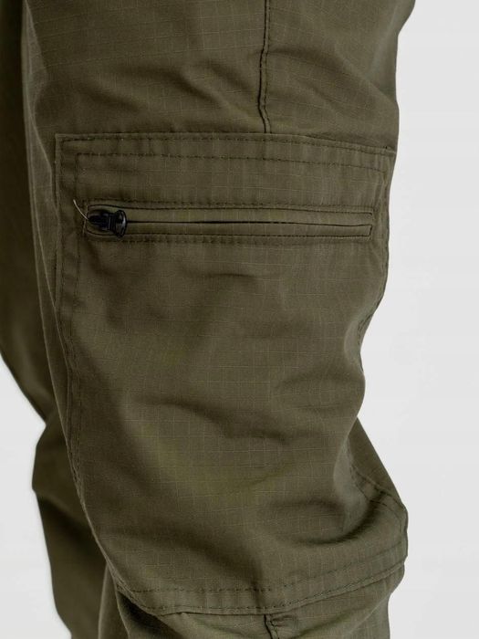 Spodnie  Bojówki Męskie JOGGER Oliwkowe Grube Lolo PL XL