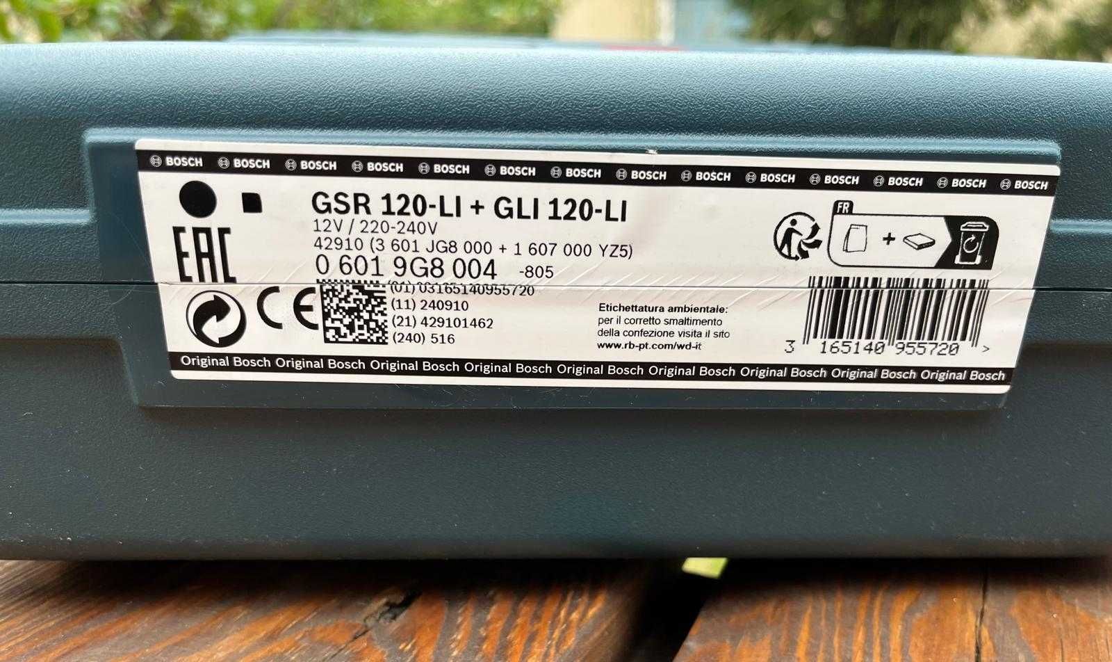 WKRĘTARKA akumulatorowa 12V GSR 120-LI BOSCH 2x2,0Ah walizka