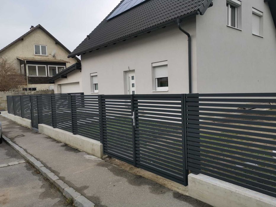 Nowoczesne bramy ogrodzeniowe aluminiowe na wymiar- Produkcja, Montaż