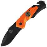 Nóż składany ratowniczy Puma Solingen Black / Orange Aluminium, Black