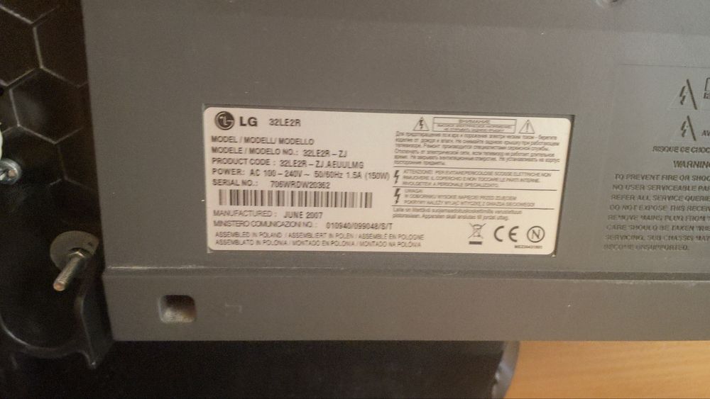 Telewizor Lg  32LE2R sprawny.