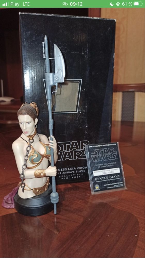 Gentle Giant Star Wars Princess Leia Organa as Jabba's Slave Bust