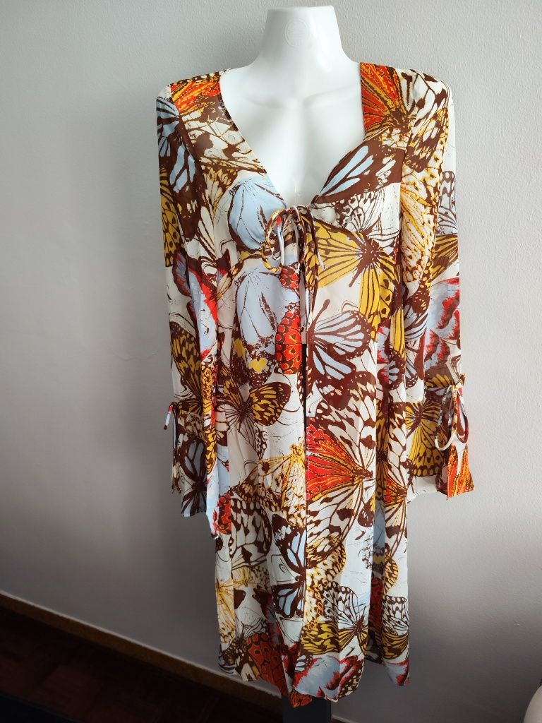 Quimono Tunica Vestido Saída de Praia H&M
