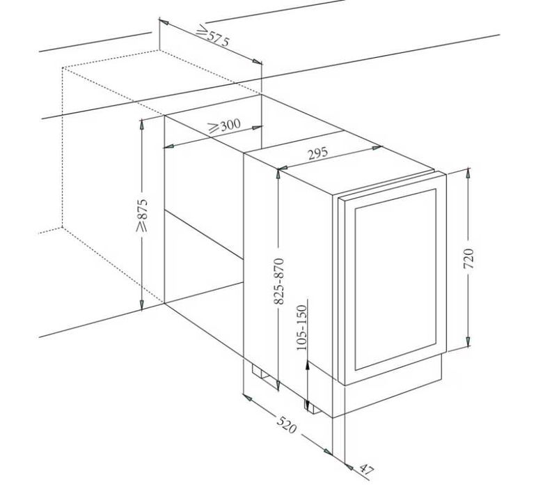 Winiarka, chłodziarka, lodówka do wina - do zabudowy - Cooke&Lewis