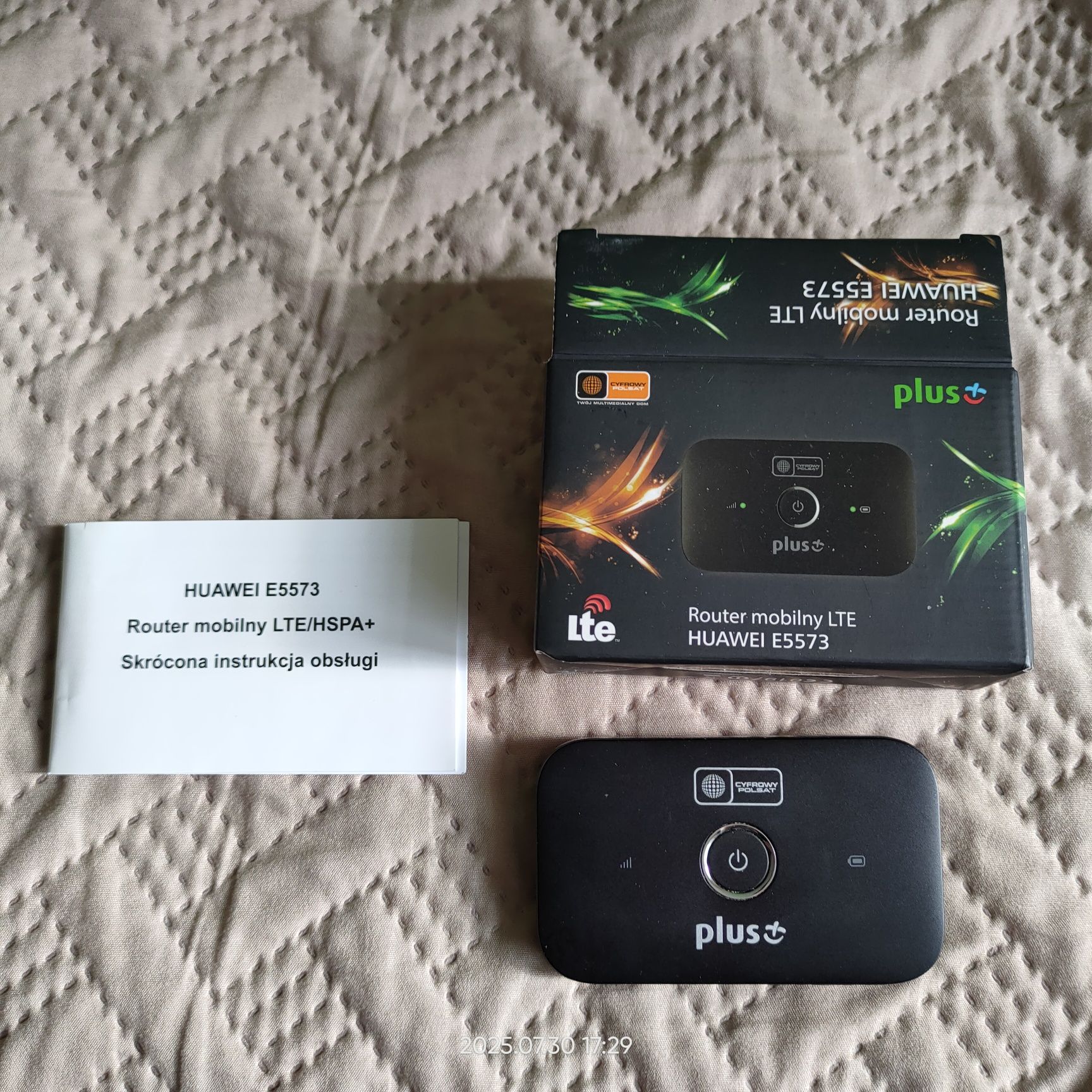 Huawei E5573 router modem bateria pudełko instrukcja