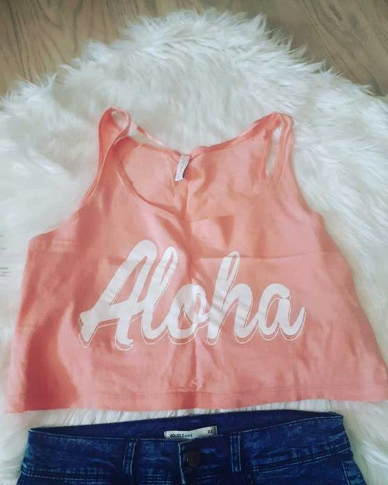 Letni przewiewny crop top XS S 34 36 New Yorker