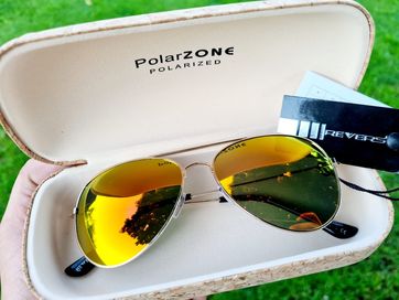 Nowe modne okulary przeciwsłoneczne Aviator lustrzane marki Revers