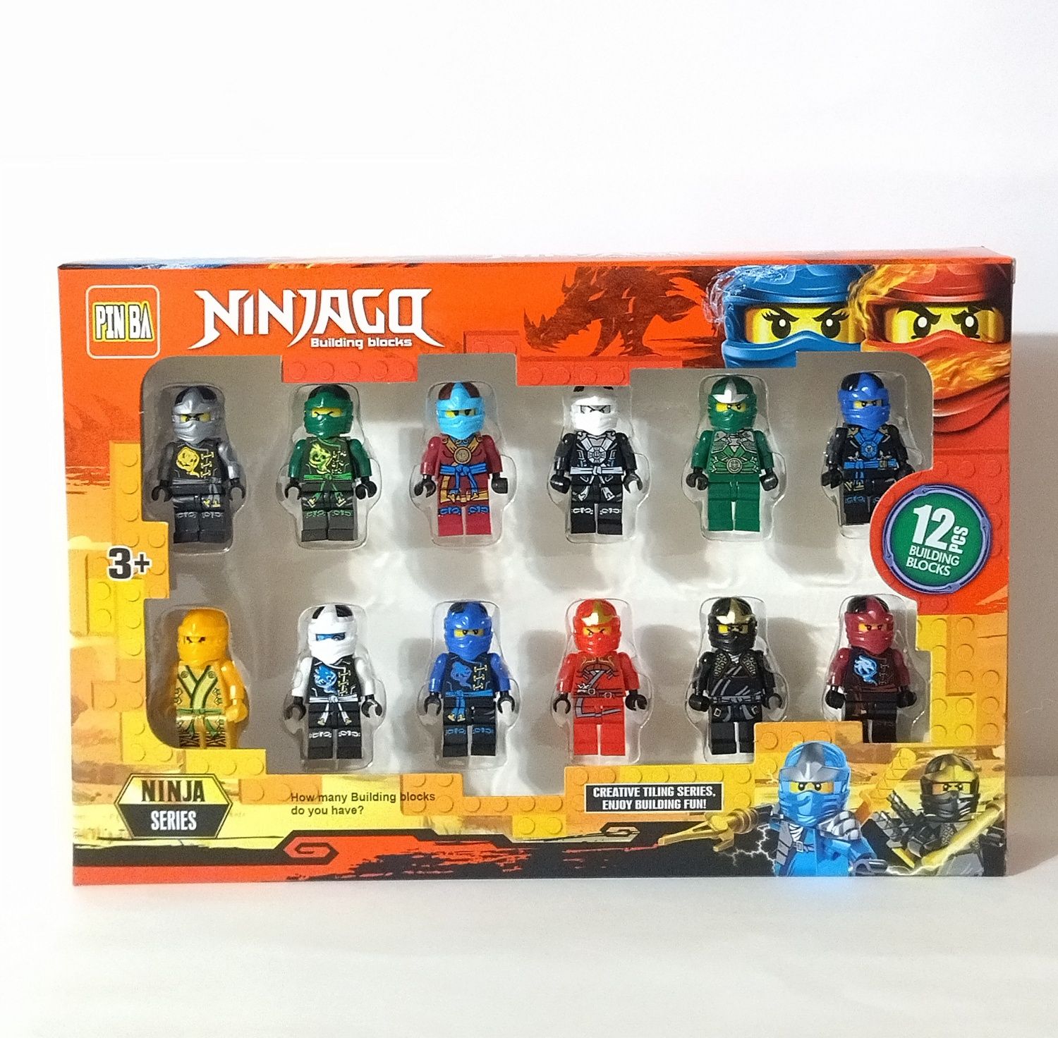 Набор мини-фигурок лего Ниндзяго/Ninjago 12-шт.