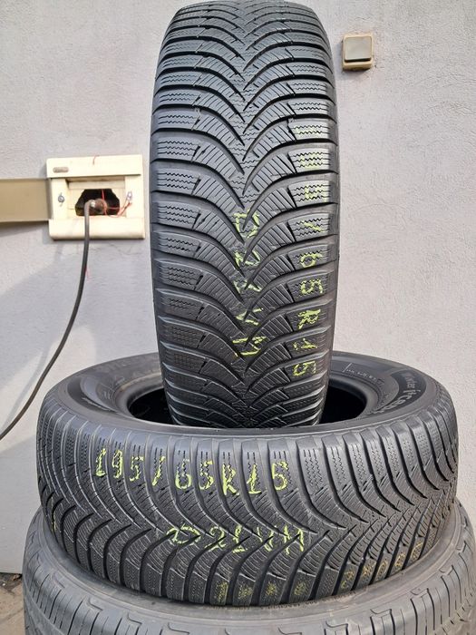 Opony używane 2x 195/65R15 Hankook Winter I'Cept RS2 Zimowe Gwarancja