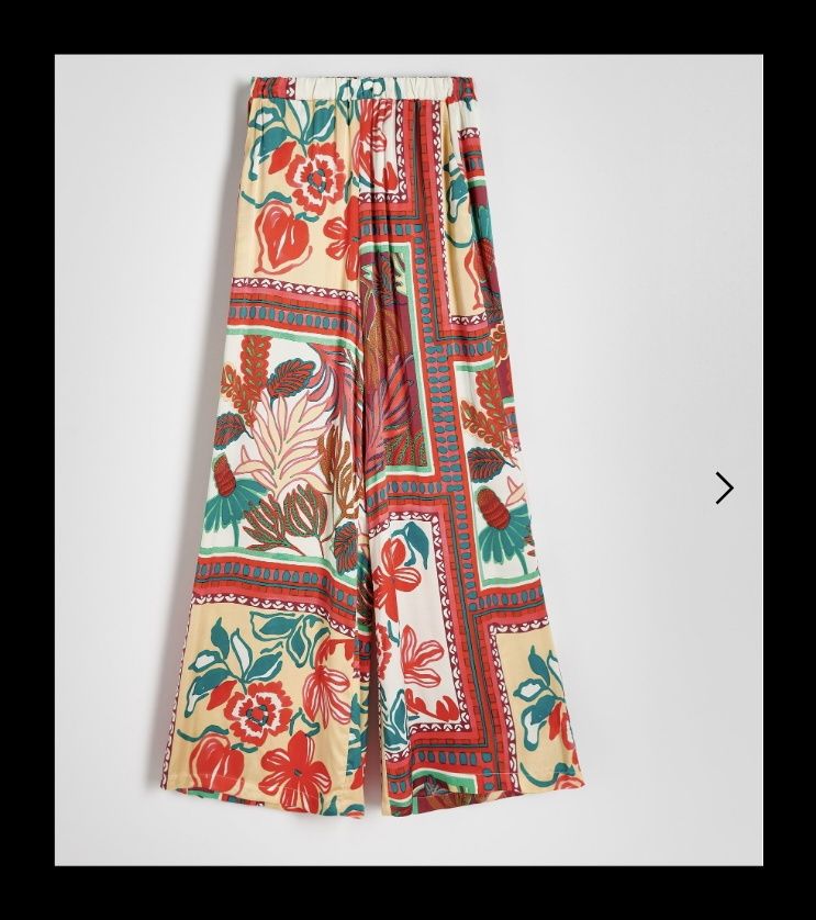 Reserved  szerokie spodnie print S