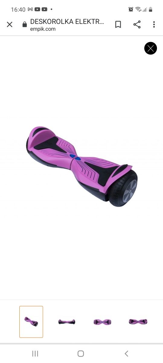 Deskorolka elektryczna Hoverboard deska smart róż