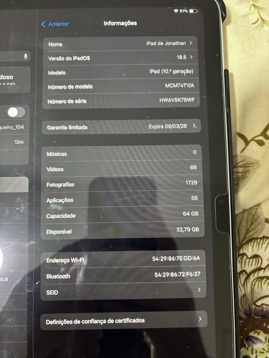 Apple iPad 2022 cinzento 10.9”