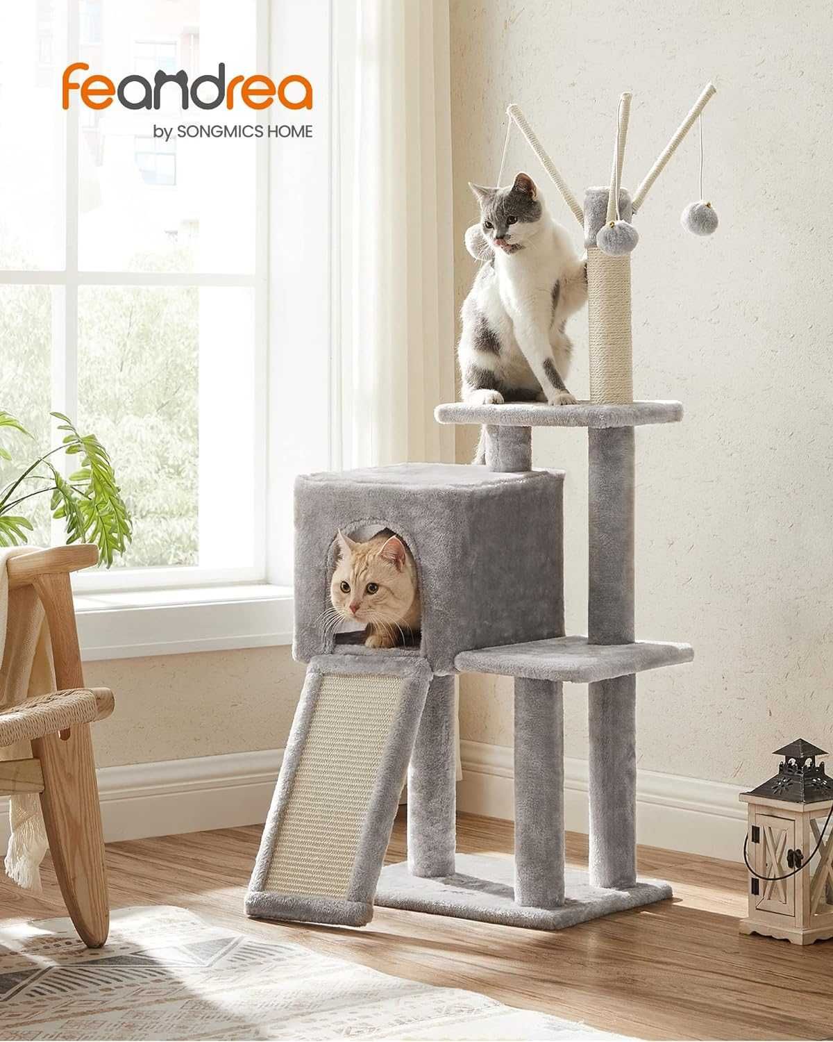 Nowy Duży stylowy Drapak dla kota drzewko wieża słupek 118cm - WYSYŁKA
