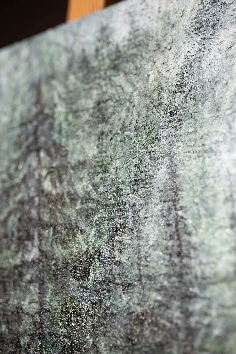 Obraz las natura ręcznie malowany pejzaż leśny obraz strukturalny