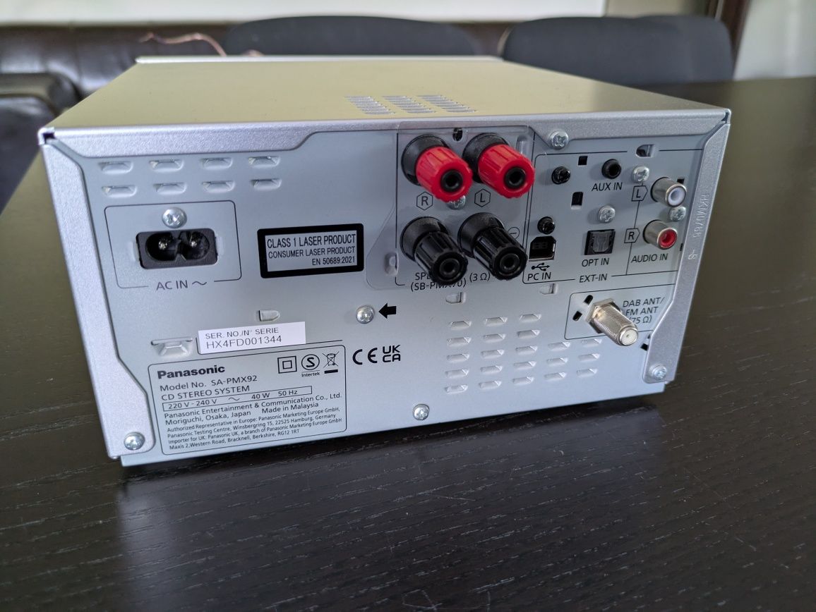 Mikro wieża Panasonic SC-PMX92 CD, Radio, USB, Bluetooth, OPT