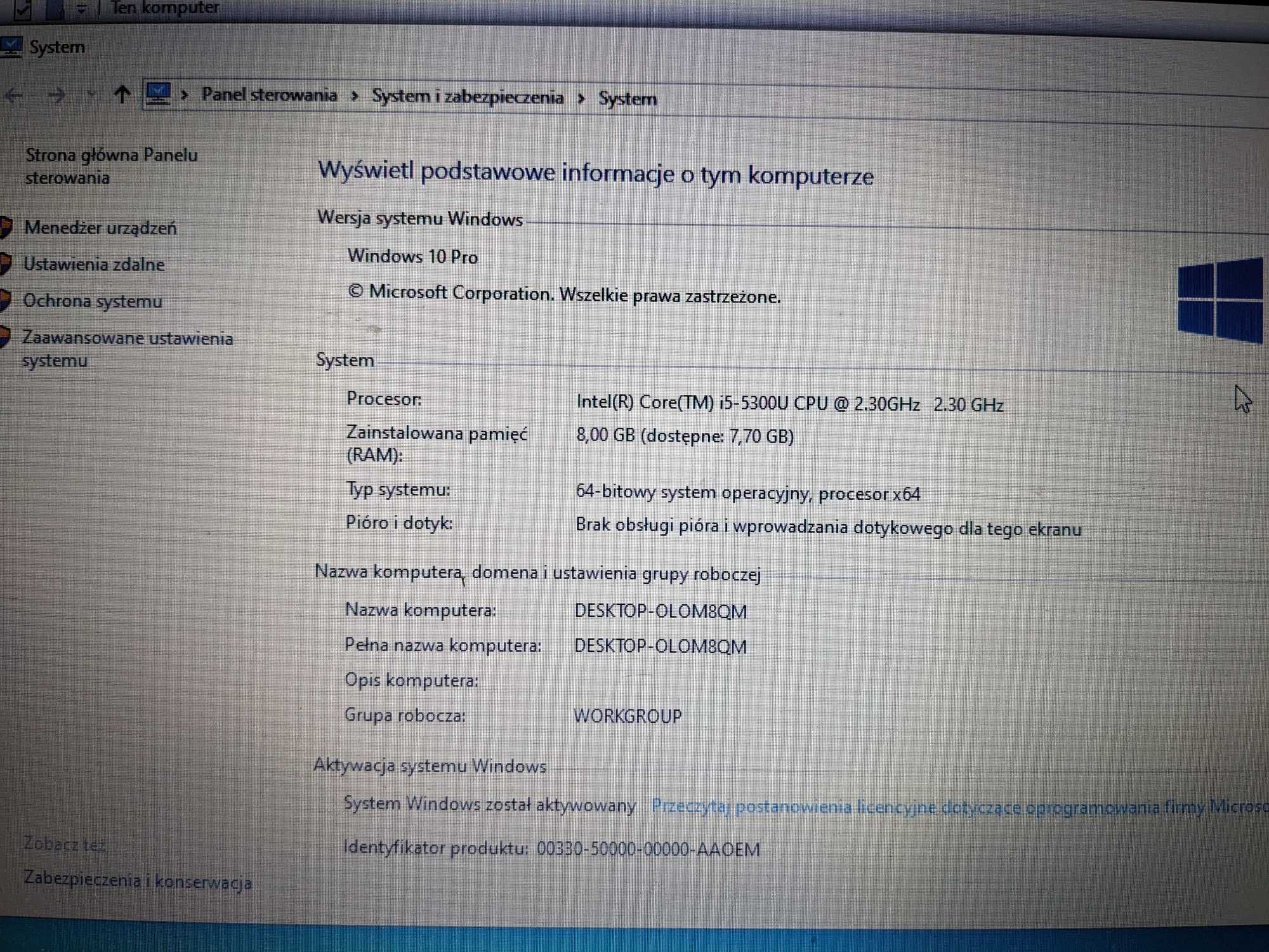 Poręczny Laptop lenovo x250 i5 180 GB 12,5 cala
