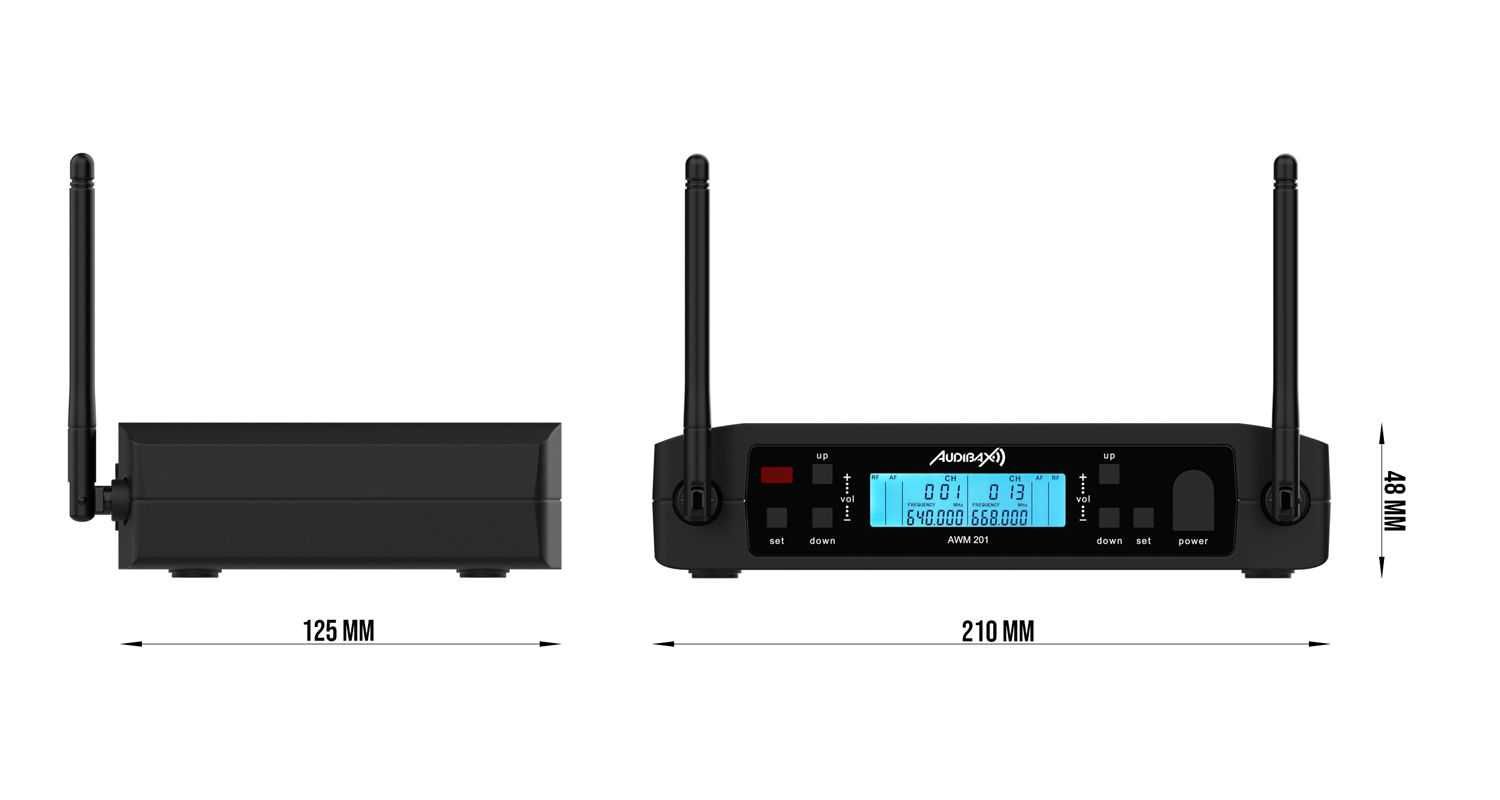 Vende-se central com 2 microfones UHF, novo