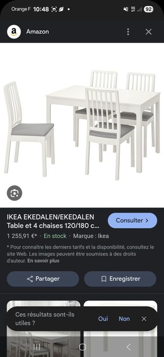 Mesa madeira ikea estensivel e 4 cadeiras