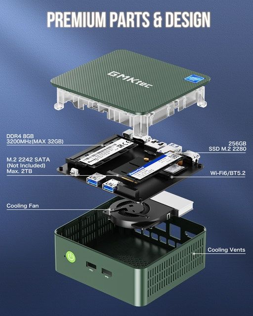 Mini komputer GMKTec G3 – Intel N100 / 8GB RAM / 256GB SSD – NOWY