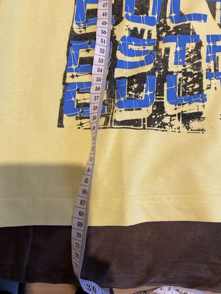 Żółty T-shirt męski M 40