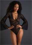 Venus body ze stringami ouvert koronkowe czarne r.52/54