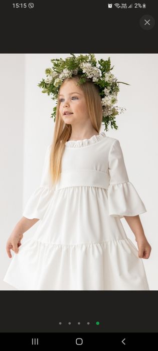 Плаття біле для дівчинки,на перше причастя