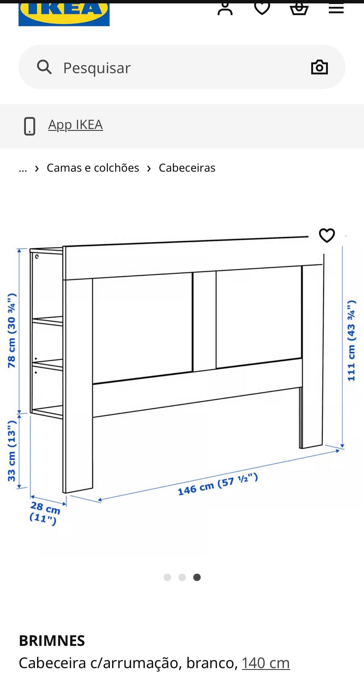 Cabeceira de cama BRiMNES IKEA