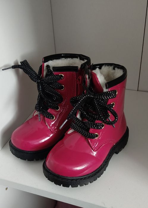 Kozaczki zimowe 23 ciemny różowy futerko