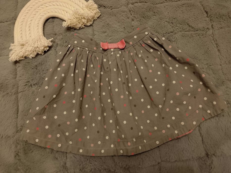 Spódnica 104 szara kropki H&M