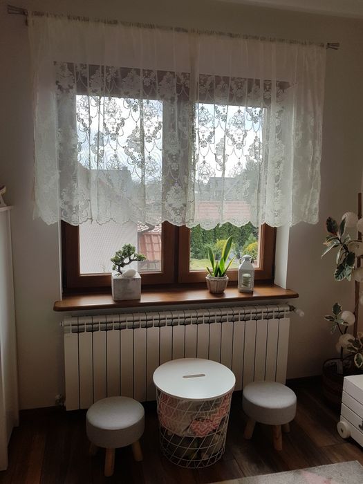 Firanka koronkowa 2x 120cm x 140cm