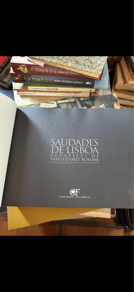 livro Saudades de Lisboa - Aguarelas DE VASCO D'OREY BOBONE