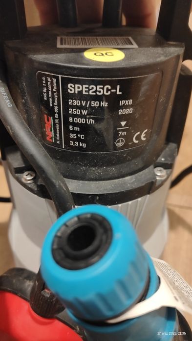 Pompa zanurzeniowa NAC SPE25C-L