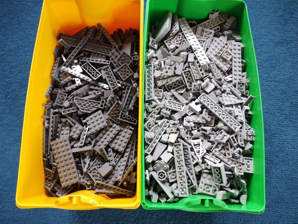 LEGO mix 1 kg. Tylko oryginalne klocki szare jasne i ciemne