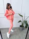 Bawełniany komplet LENOSHKA dresy damskie bluza oversize+legginsy XS/S