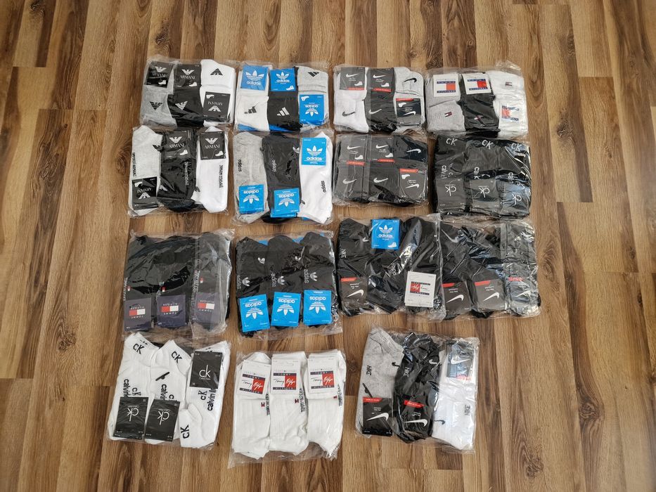 Skarpetki Męskie 12par Adidas Nike Tommy Armani CK