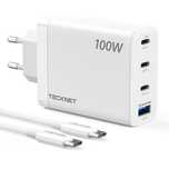 TECKNET szybka Ładowarka USB C 100W, PD 3.0 GaN z kablem 1.5M