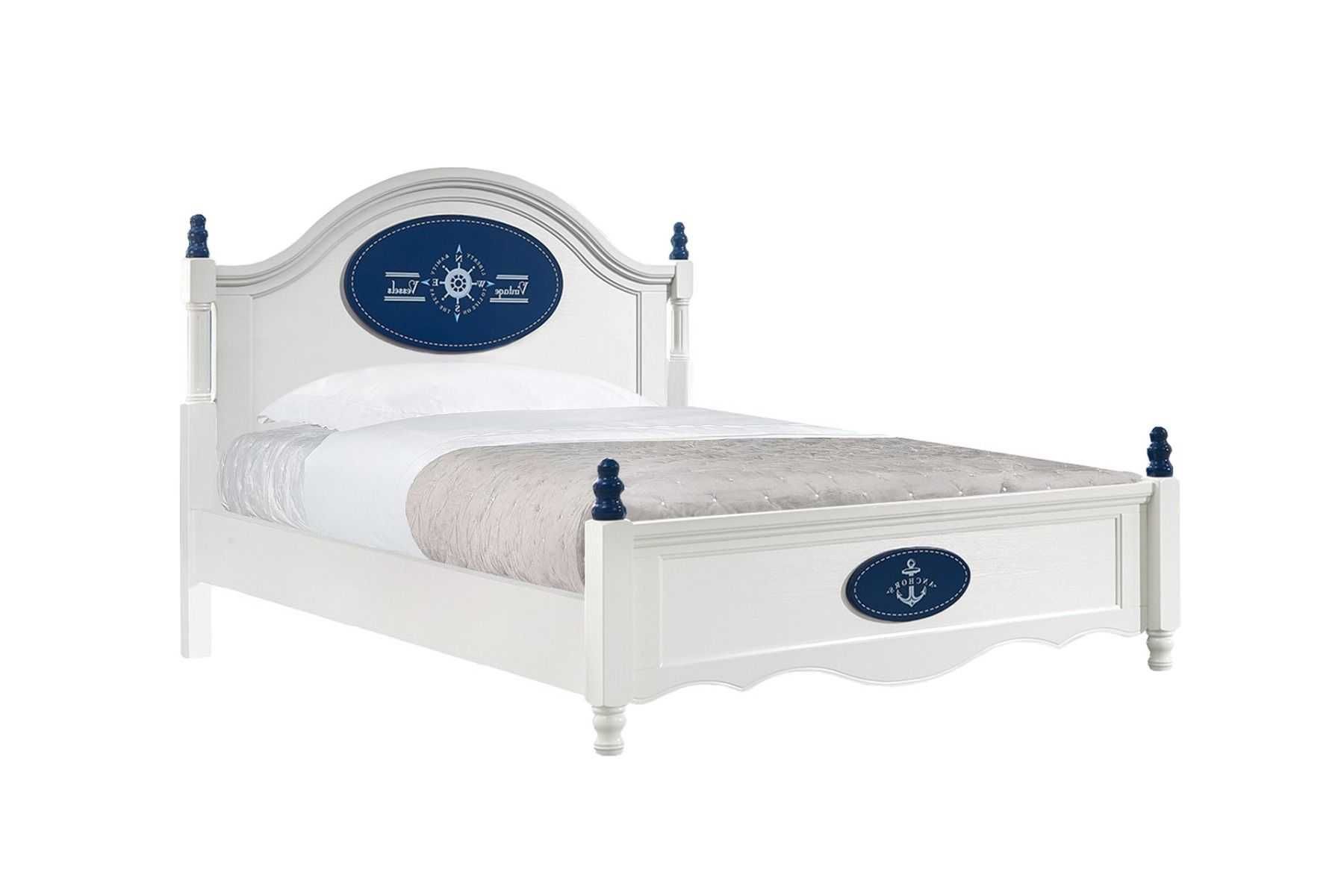 Białe łóżko dziecięce 120x200 cm
