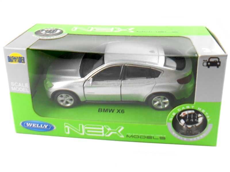 BMW X6 model WELLY 1:34 srebrny