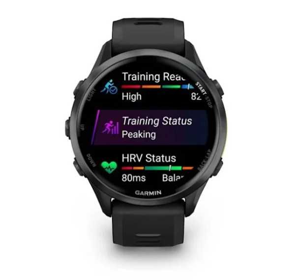 Garmin Forerunner 970 Carbon Gray DLC Titanium w. Black Case and Black