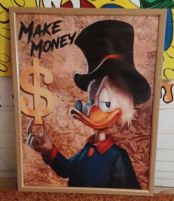 Картина на полотні в рамці MAKE MONEY 30х40