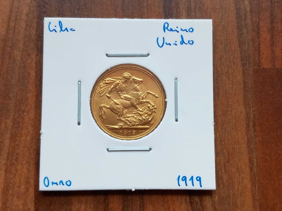 Moeda 1 Libra 1919 Reino Unido