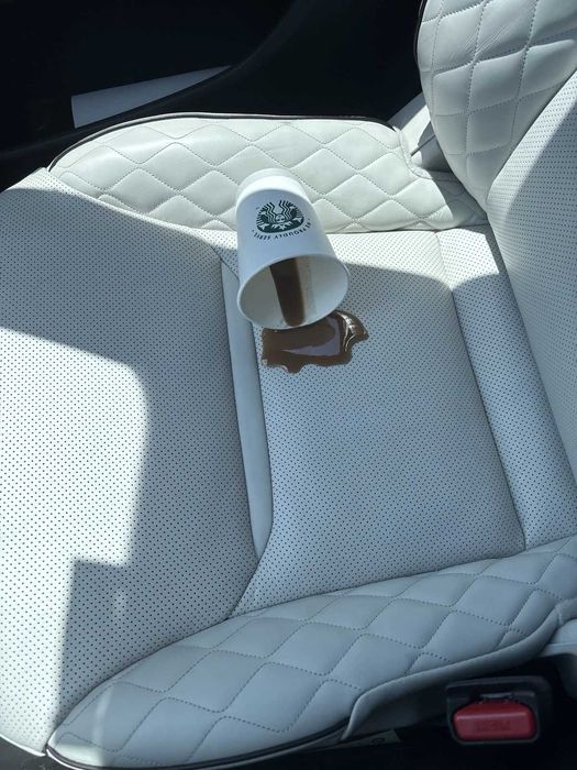 Starbucks prop: 12-ounce coffee cup with simulated spillage effect