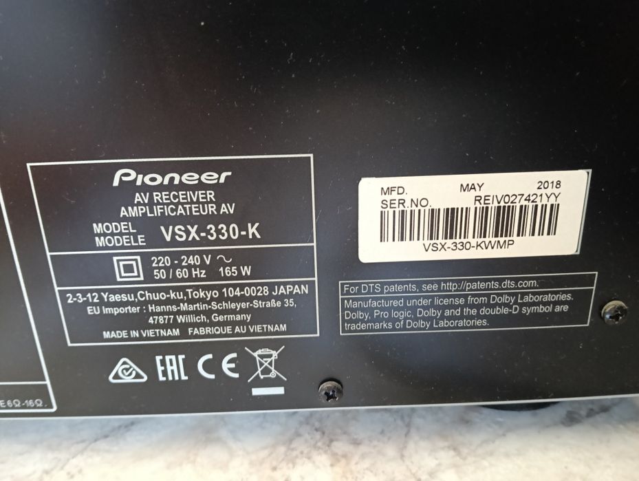 Amplificador Pioneer - receber VSX-330