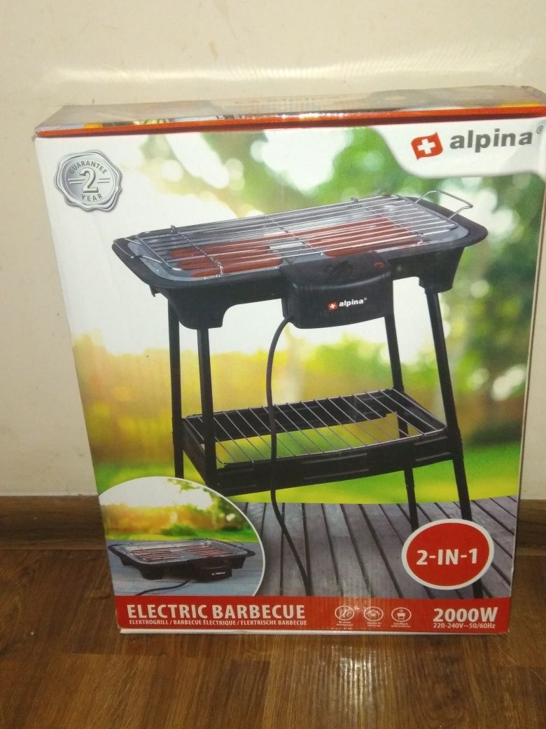 Grill elektryczny ALPINA AD 2000W barbecue2in1