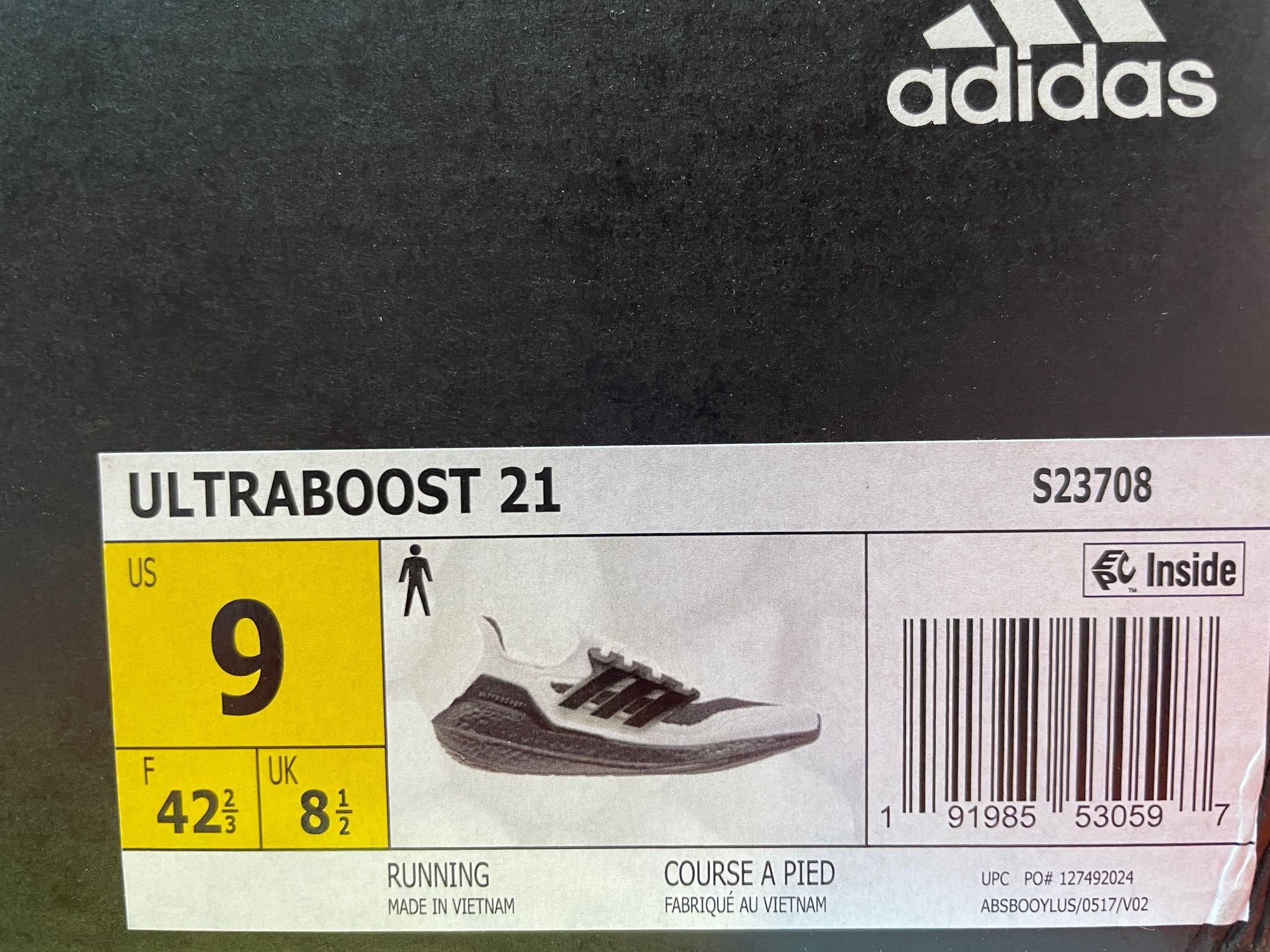 Кроссовки adidas Ultraboost 21 ОРИГИНАЛ S23708