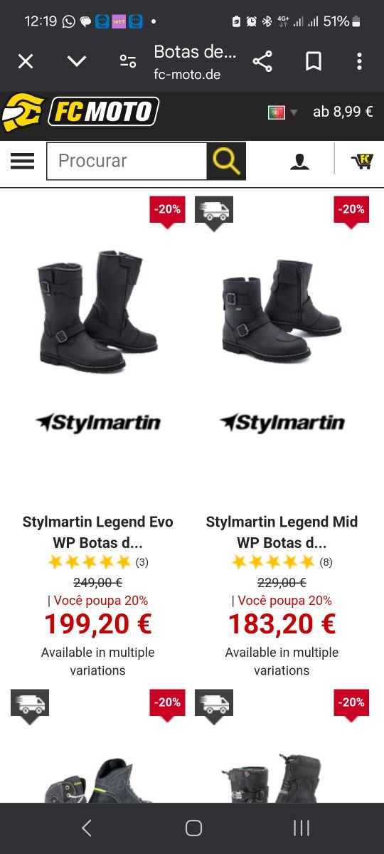Botas motar da Stylmartin