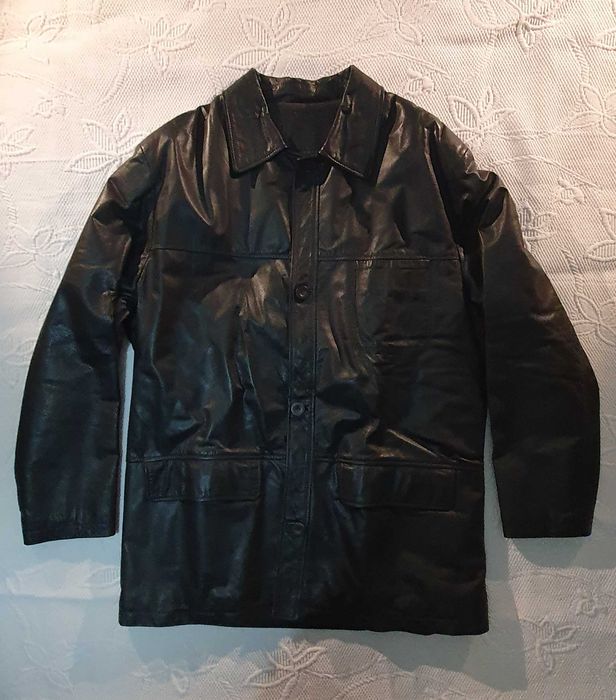 Casaco parka couro pele forro lã, homem - Peter Murray Alta qualidade