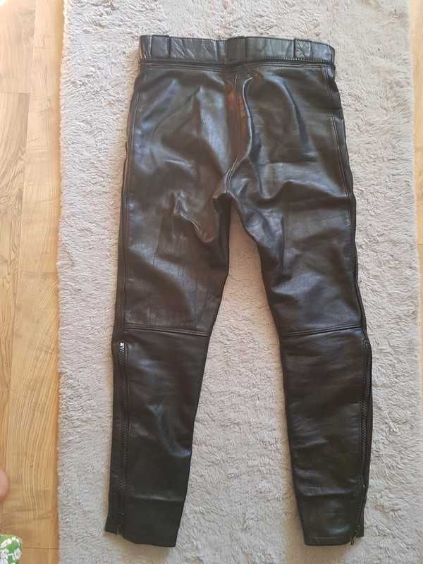 Spodnie Furygan skórzane retro motocyklowe M unisex prawdziwa skóra