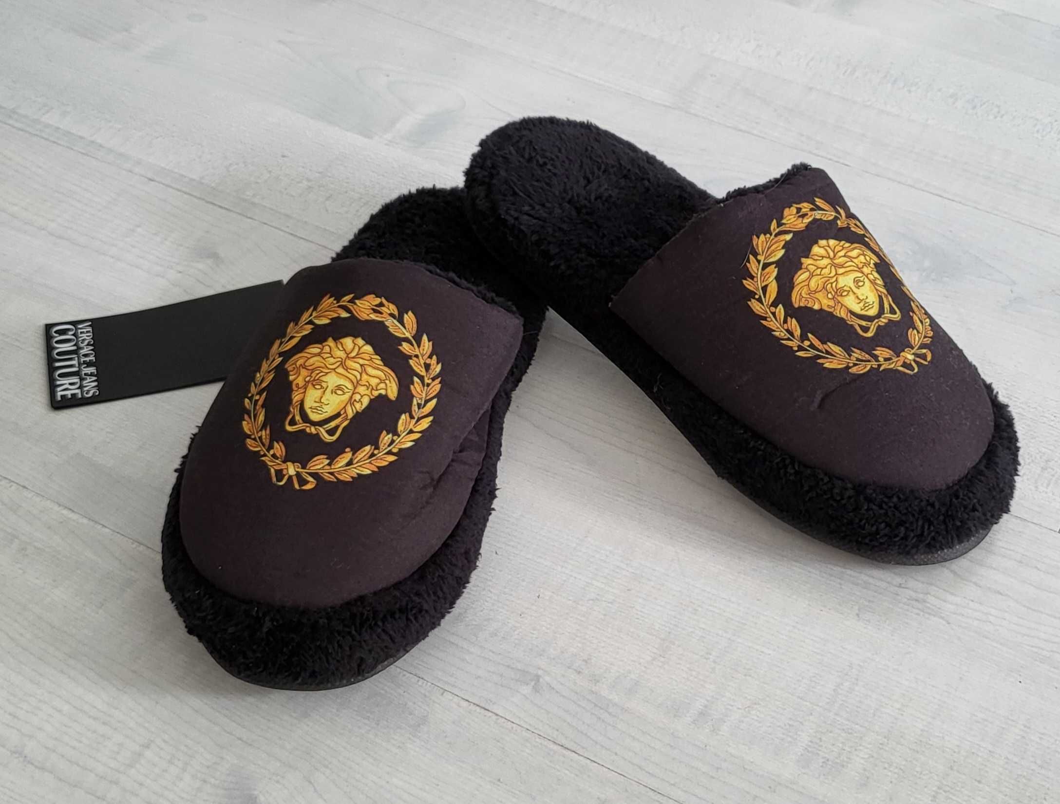 Versace pantofle czarne roz 40